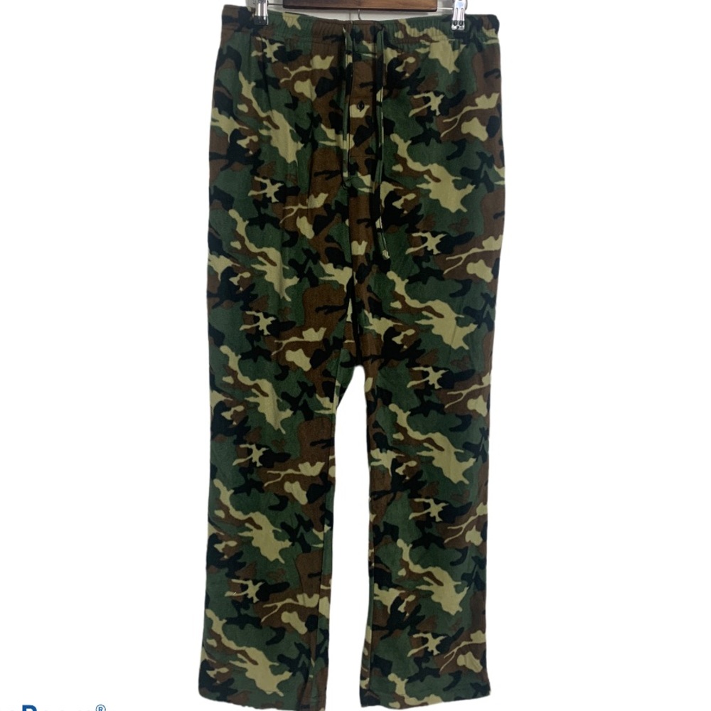 Hanes Camo Micro Fleece Pj Lounge Pants Girls Sz L